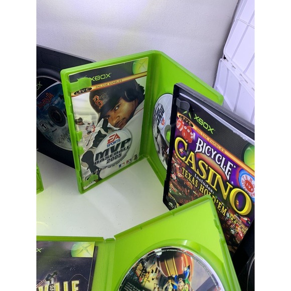 Lot Of 5 Games Original Xbox MVP Baseball ESPN 2K5 Narnia Thrillville Casino
